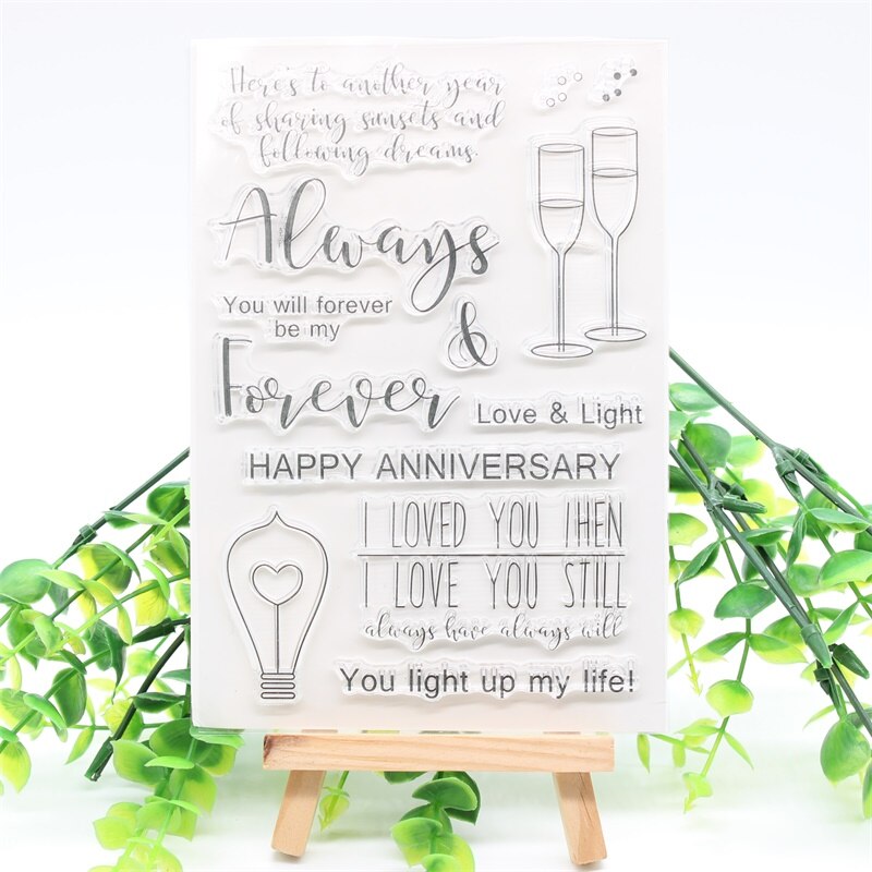 Zfparty zin transparante siliconen stempel/zegel voor doe-het-zelf scrapbooking/fotoalbum decoratieve kaart maken