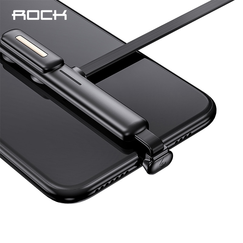 Rock For iPhone charger USB Cable Fast Charging 90 Degree usb 8 Pin cord For iphone 11 pro X Xs Max 8 7 6 plus 6s Game cable