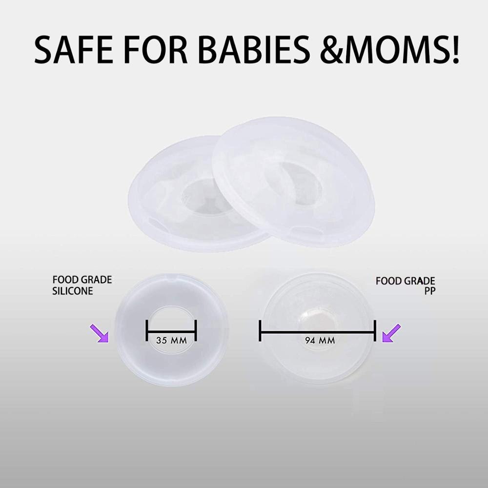 Breast Shells for Sort Nipples for Pumping or Breastfeeding, for Your Unique Body, Flexible and Easy to Wear, Made Without BPA