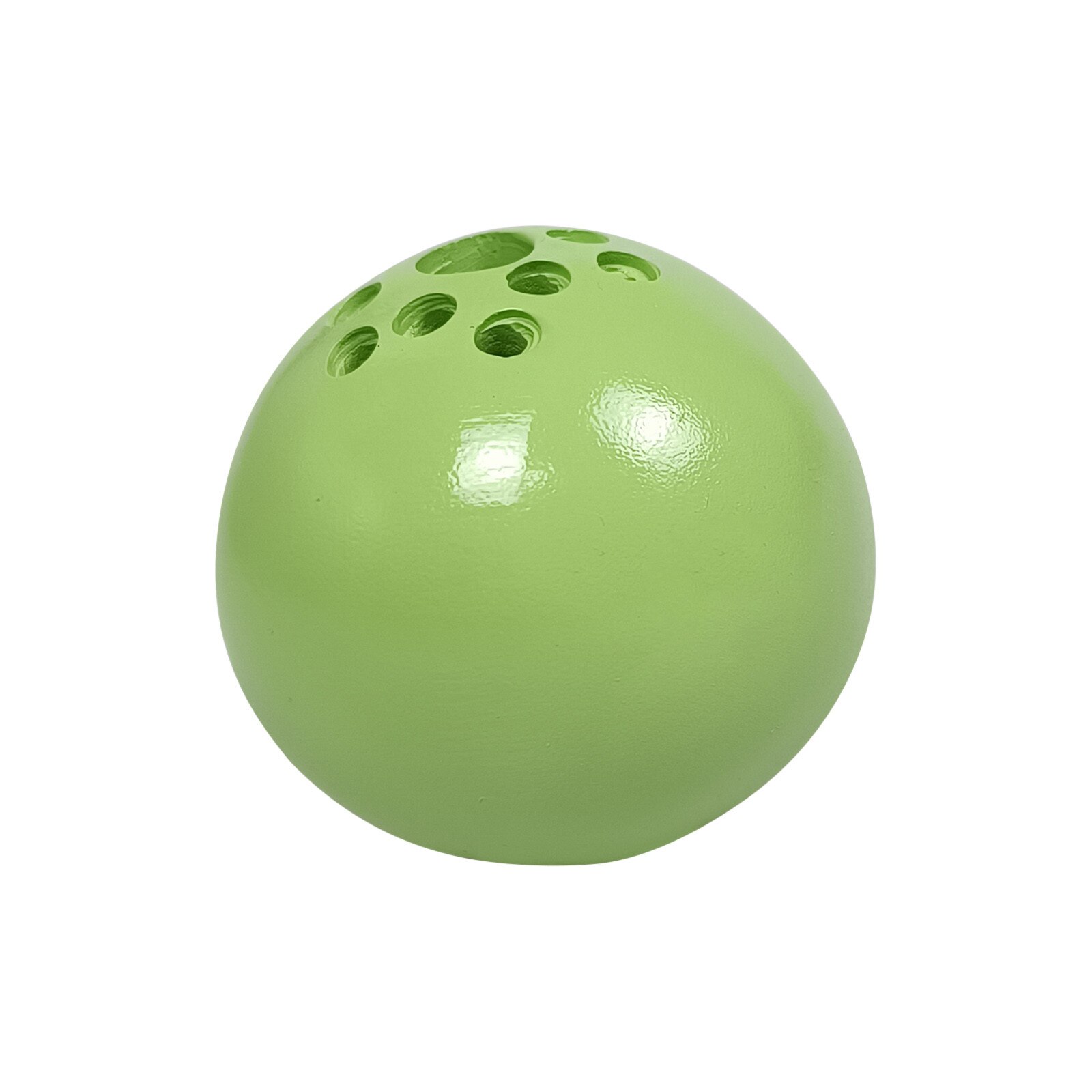 Ceramic Handmade Vase Flower Stone Table Decor Round Flower Vase with Holes Table Ornaments For Living Room: Green