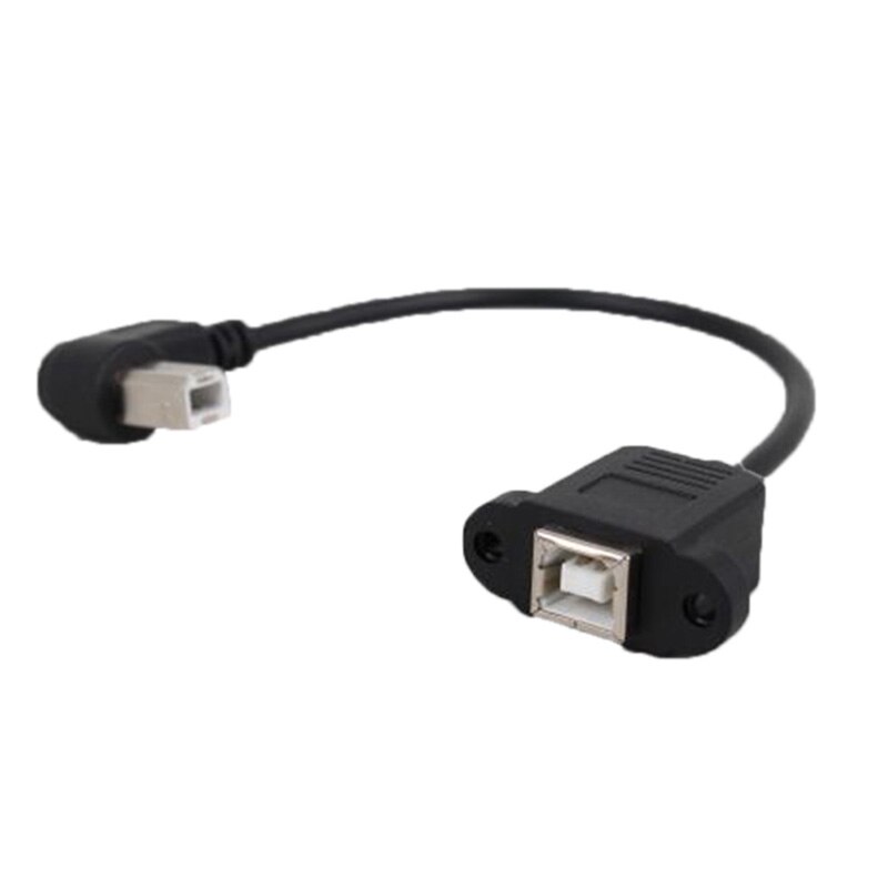 1pc Right Angle USB Type B male to USB B female Printer Panel Mount Extension Cable Cord 0.3M 0.5M