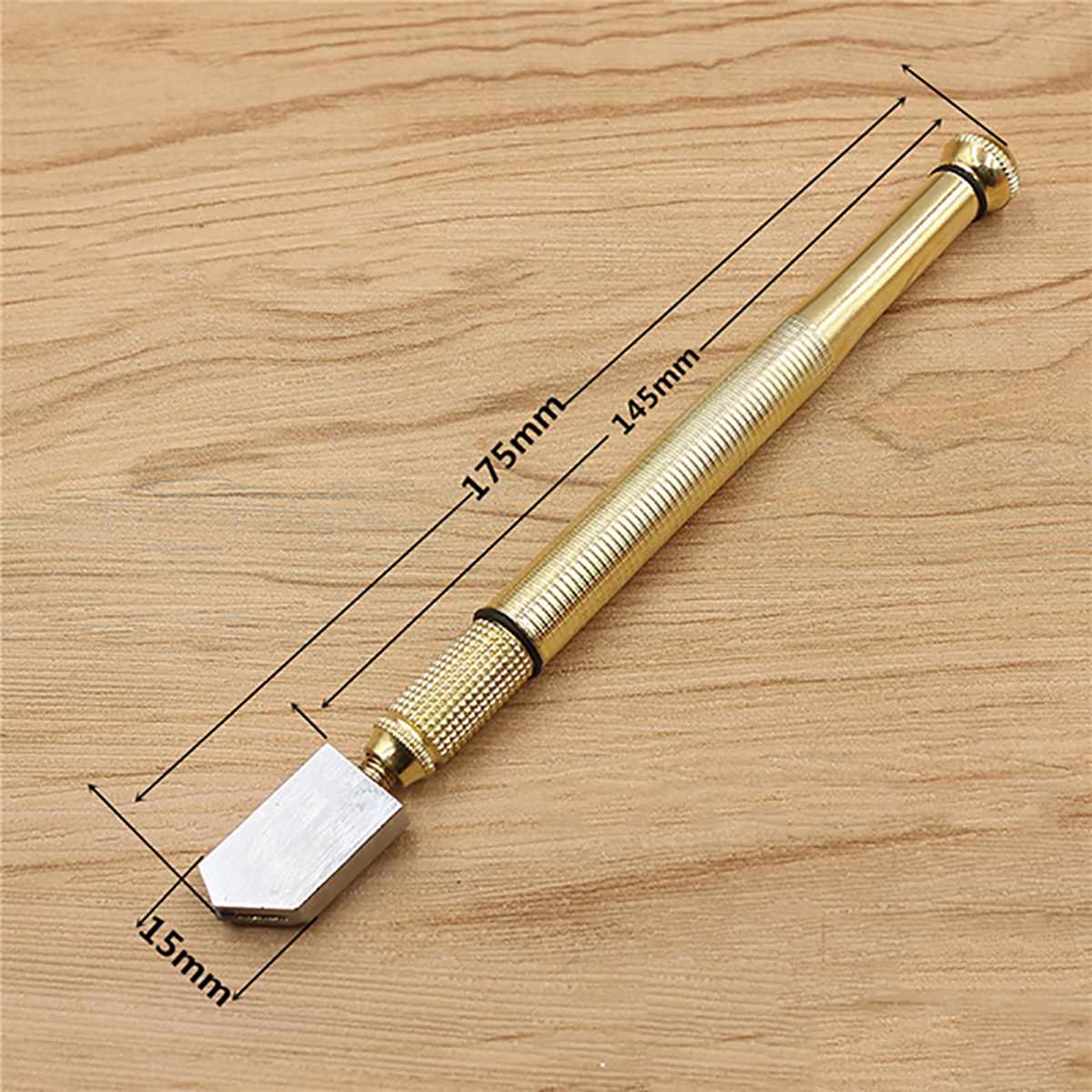 175mm Glass Cutter Diamond Tip Steel Blade Cutting Tool Oil Feed Glass Cutter Antislip Metal Handle For Hand Tool Glass Cutting