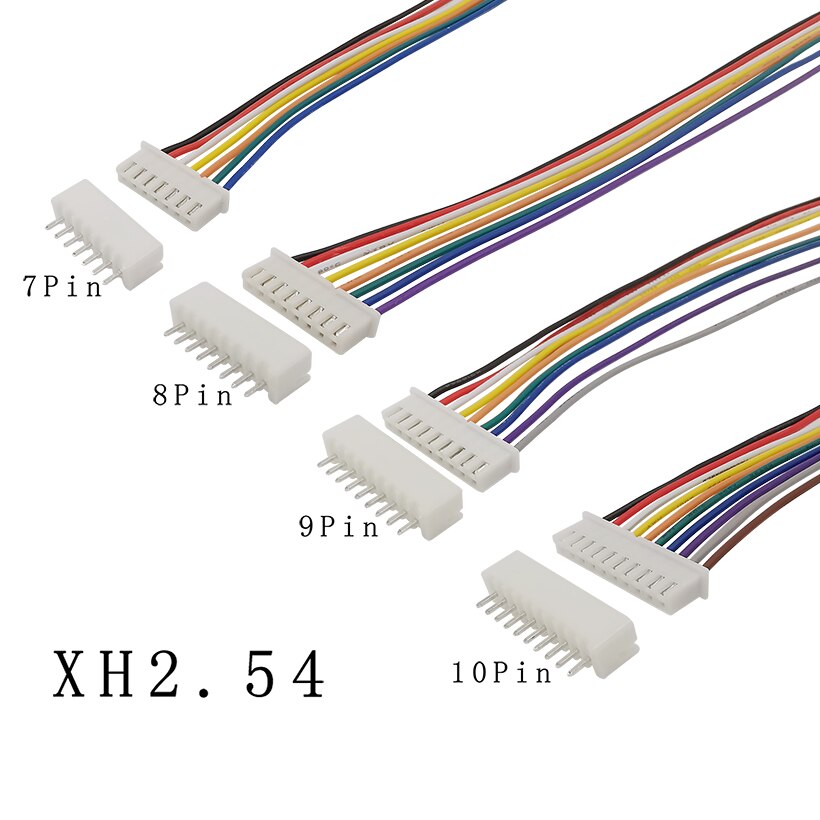 5/10Sets 2P 3P 4P 5P 6P 7P 8P 9P 10Pin Pitch 2.54mm JST XH2.54 XH 2.54mm Male Female Plug Socket Wire Cable Connector 20CM 26AWG