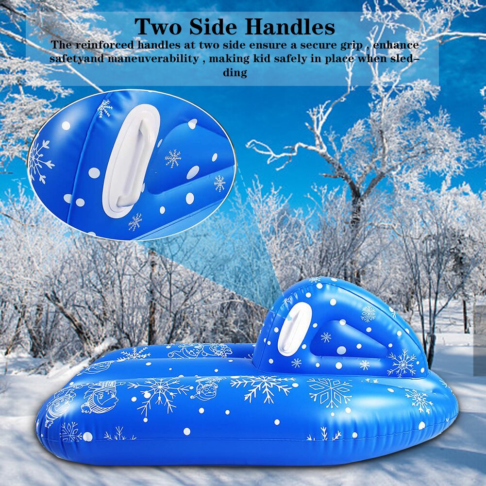 Winter Funny Adults Childern Outdoor Skiing Portable Anti Scratch With Handle Snow Tube Cold Resistant Inflatable PVC Sports