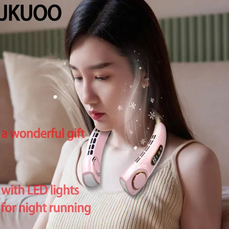 Draagbare nekventilator Persoonlijke 4000mAh Bladeless Cooling Nekventilator Blaaskoude lucht Nekkoeler Draagbare ventilator rond uw nek Verstelbaar