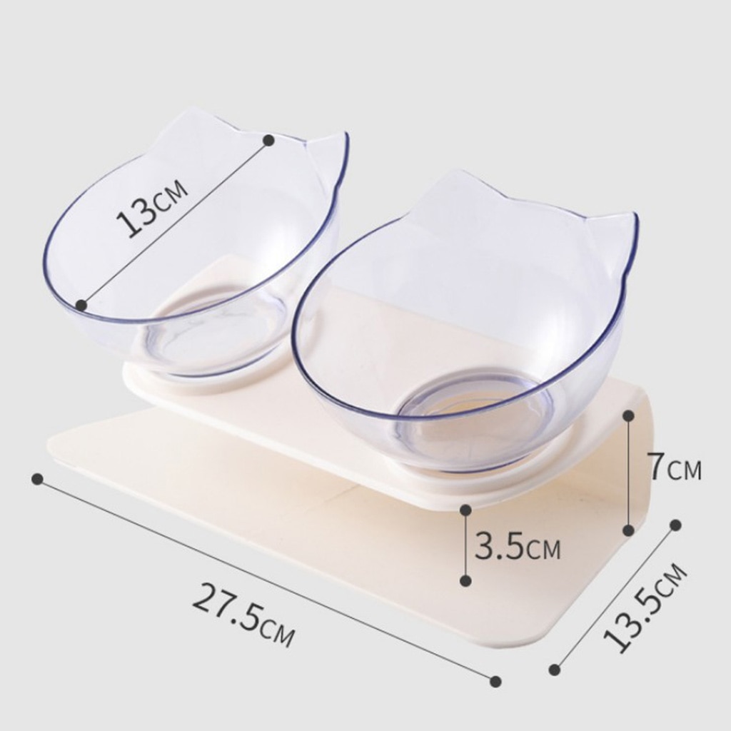 Cat Elevated Food Bowls Raised Feeder W/ Stand For Small Animals Kitten