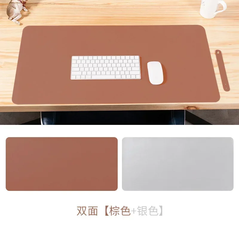office Mouse Pad 90x45/80x40cm PC Mousepad XXL Computer Waterproof Table Pad PU Leather Large Desk Mat Double-sided: 40x30 cm / light green