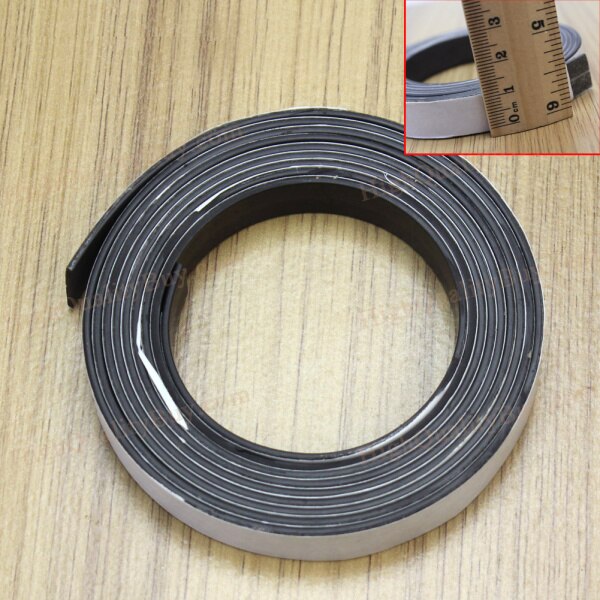 2m myk gummi magnetisk stripe selvklebende fleksibel magnet diy stripe tape magnetisk tape rulle magnet stripe