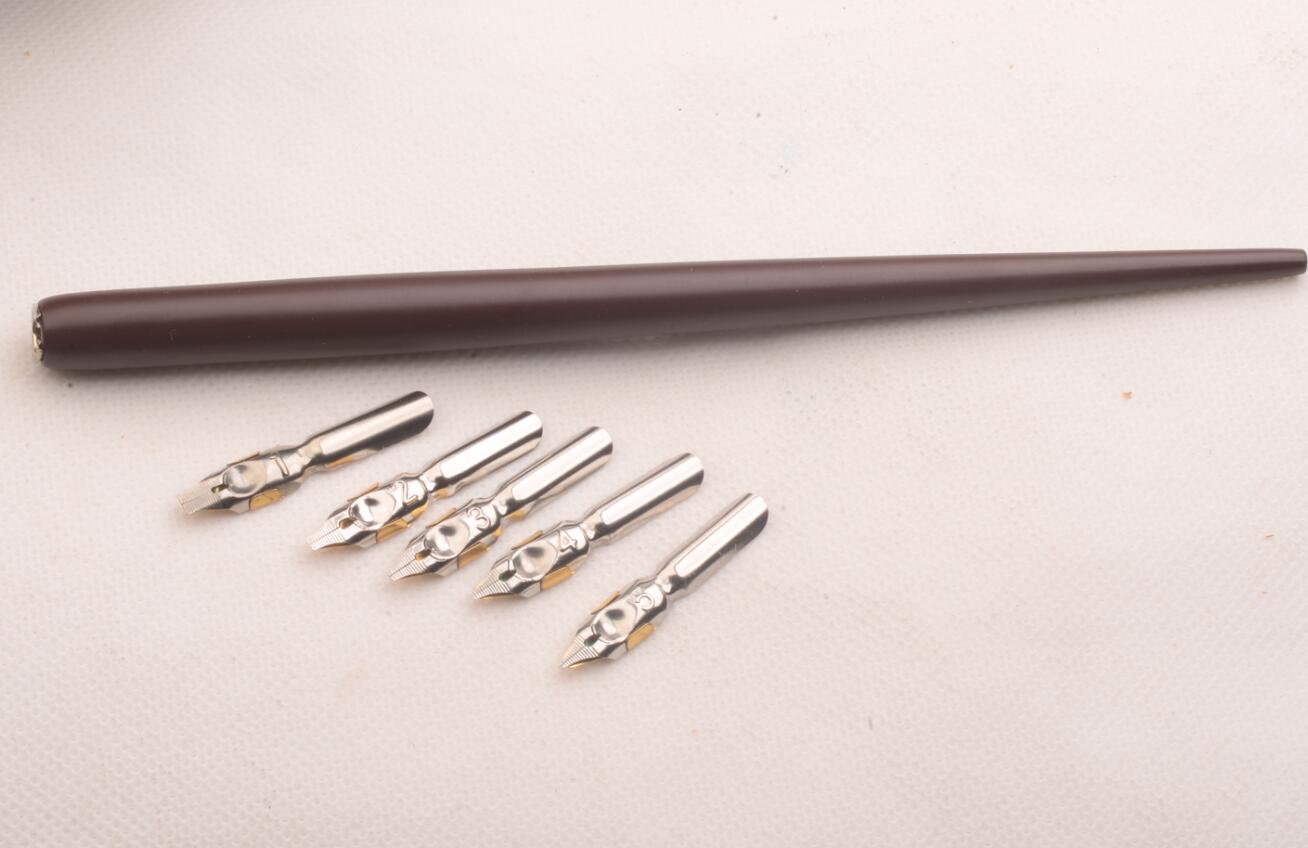 Caliarts dip pen flat nib parallel pen nib gothic Italian English calligraphy writing pen