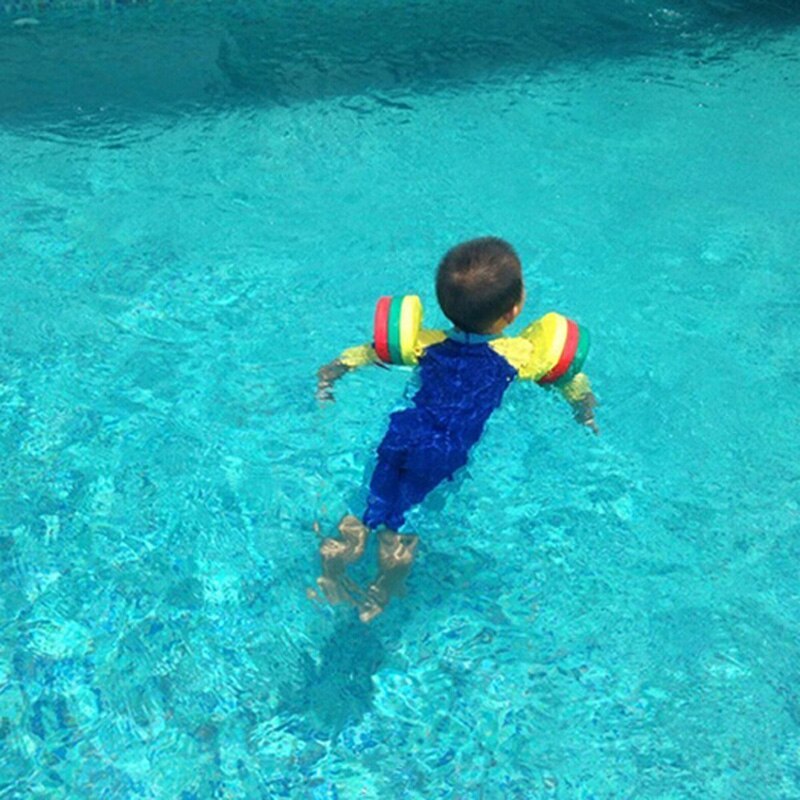 1 pc opdrift blød baby swimmingpool svømning armbånd læring svømning ring eva arm flydende materiale