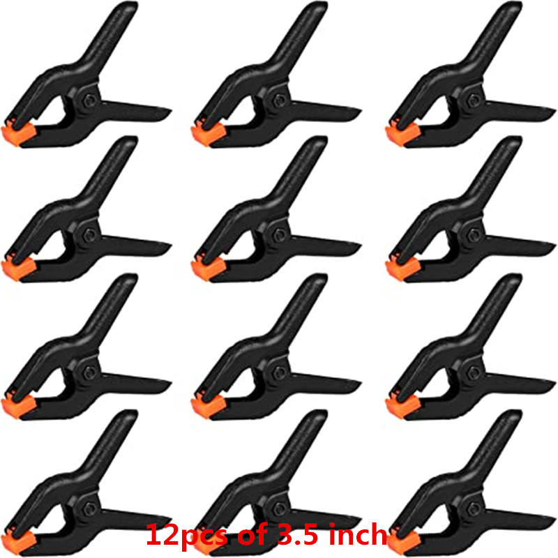 1/12PCS Photography Heavy Duty Muslin Clamps Photo Booth Background Stand Clip Fixed Backdrop Muslin Green Screen: Yellow