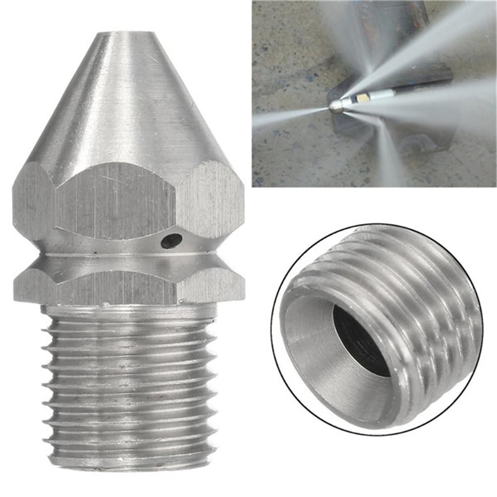 Cleaning Nozzle 1/4'' Pressure Washer Drain Sewer Cleaning Pipe Jetter Spray Nozzle 4 Jet Garden Accessories