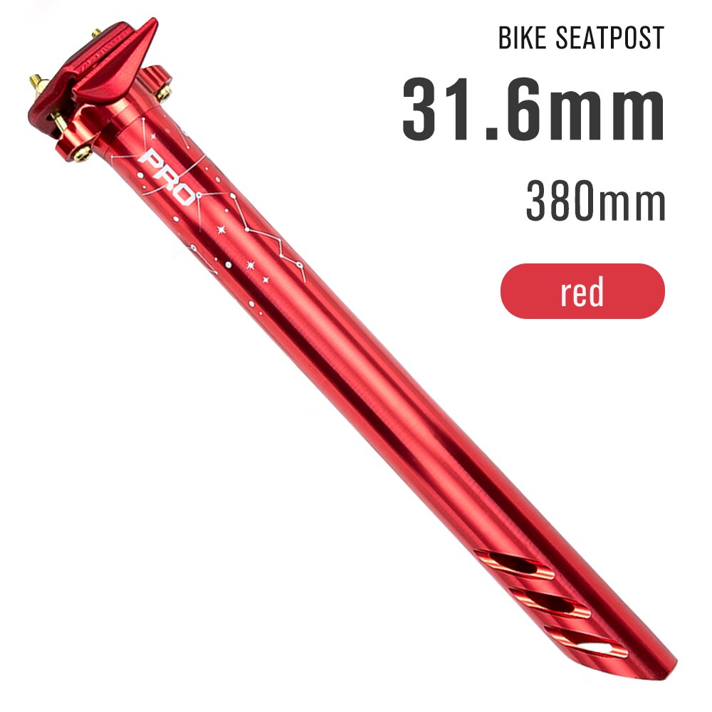 Prohonsun Cnc Aluminium Racefiets Zadelpen 27.2 Am/Xc/Mtb Fiets Zadelpen Regenboog Kleur Zadelpen Mtb zitbuis Fiets Deel: red 31.6mm