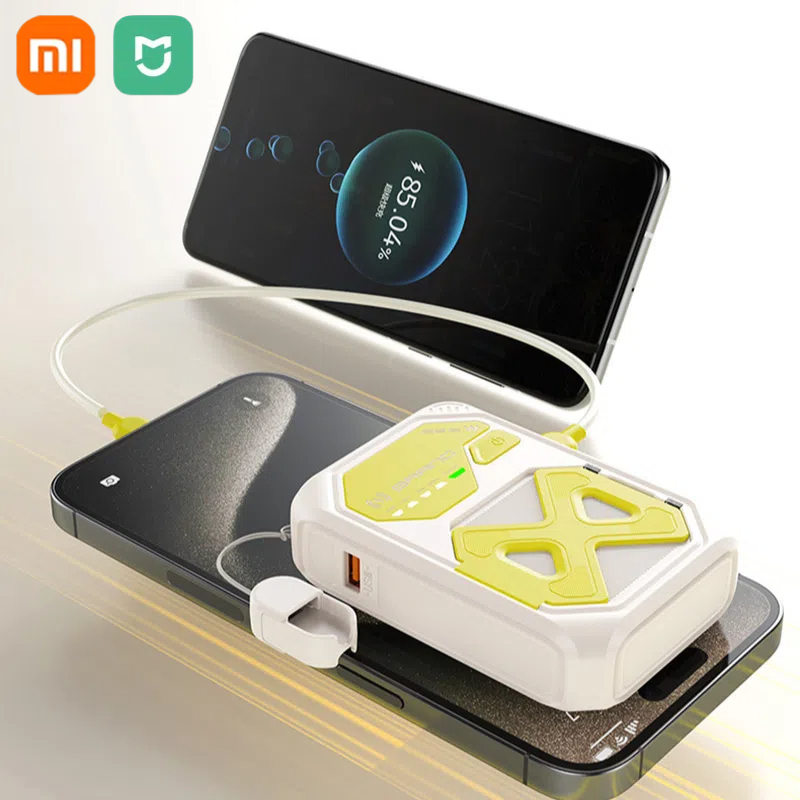 Xiaomi 50000 mah magnetische powerbank, geeignet für iphone 15, 14, 13, 22.5w, 15w, schnelllade-powerbank mit kabelhalterung