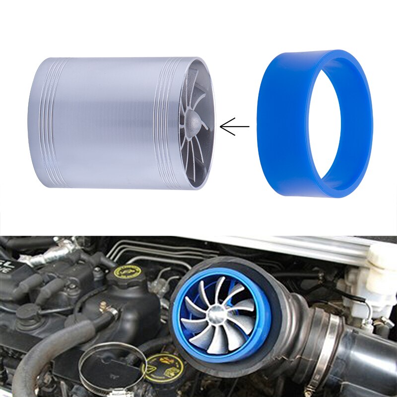 Universal 64mm Fan Car Air Intake Turbine Refit Turbocharger Gas Fuel Oil Saver Fan Turbo Supercharger Car Performance Parts