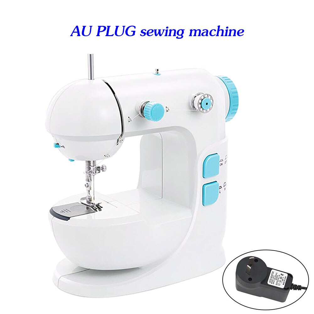 Mini Portable Handheld Sewing Machine Stitch Sew Needlework Cordless Clothes Fabrics Electrec DIY Manual Pedal: AU PLUG