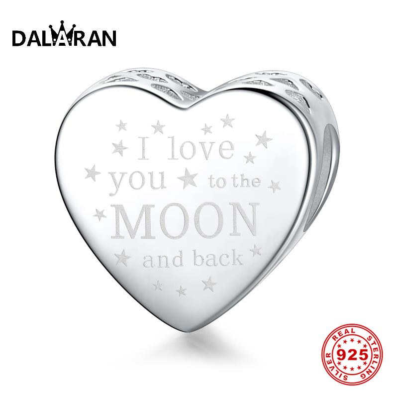 Dalaran Brief Zilveren Bedels 925 Sterling Zilver Loving Alfabet Kralen Fit Charm Diy Armband Ketting Voor Vrouwen Sieraden