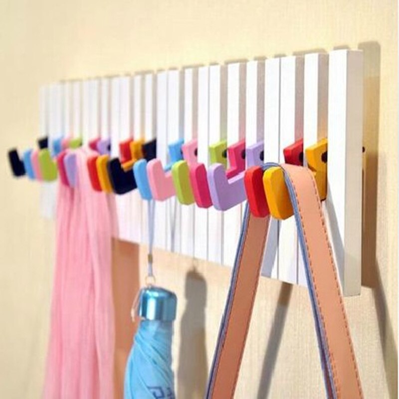 decorative wall hooks hangers for clothes keys coat clothes wood wall shelf ,Bathroom Kitchen decor .