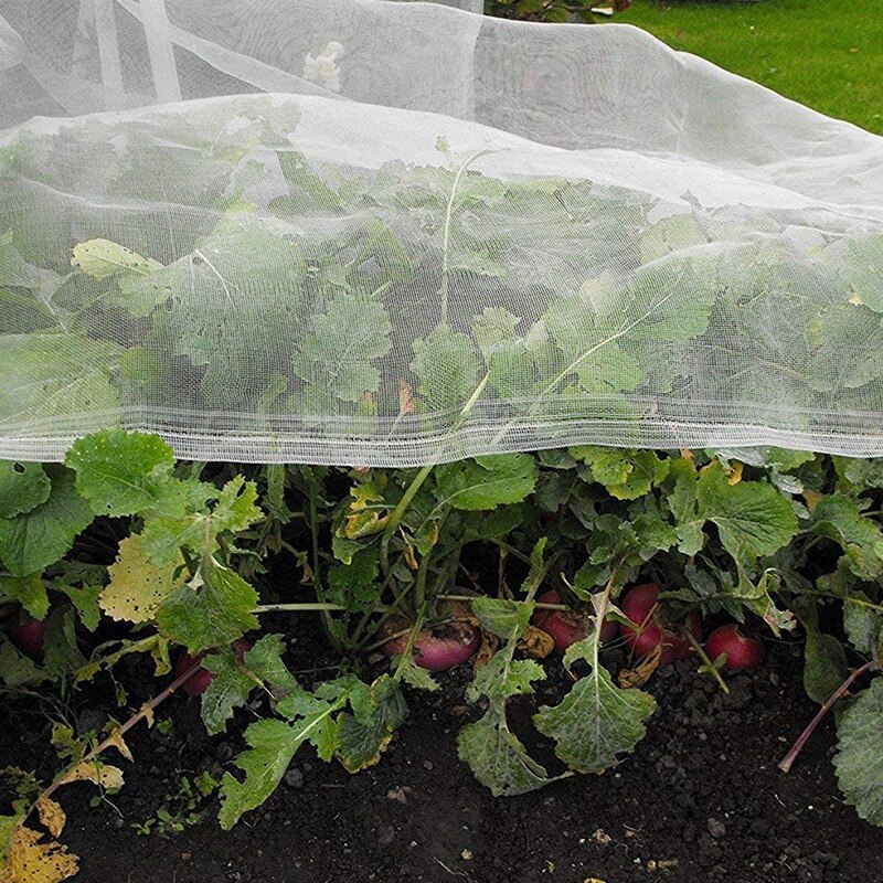 Red de protección contra insectos, malla fina para cultivo de verduras, para jardín