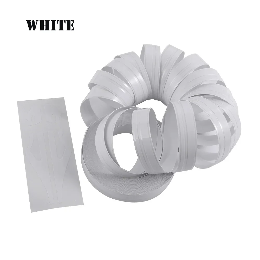 1 rol veelkleurige striping pin streep steamline dubbele lijn tape auto body sticker vinyl sticker auto decoratie styling tools: WIT