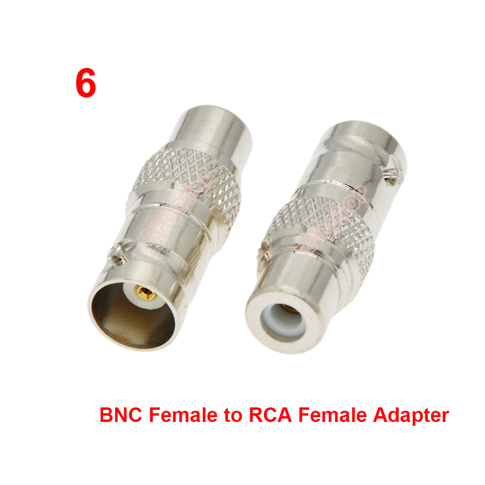1 pc  q9 bnc to rca/banana /ts3,5mm plug/socket converter for av/tv/video/audio, rca-j to bnc male/female rf coax adapter: Brown