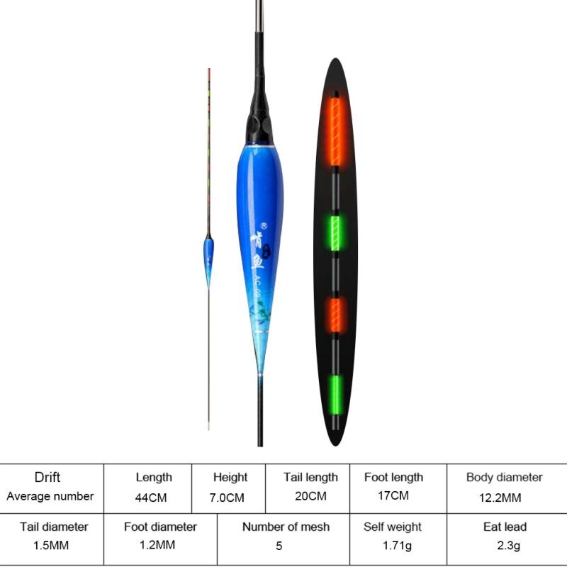 Fish Float Luminous Float Night Fishing Water Shadowless Super Bright Super Sensitive Eye-catching Electronic Floating Float