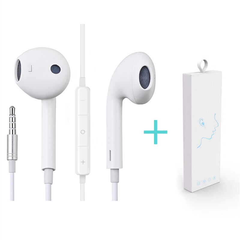 Wired Headphone With Mic 3D Stereo Earbuds In-ear Headset Clear Sound Auriculare 3.5mm Jack Casque For iPhone CellPhone Earphone: YX12 3.5mm With box