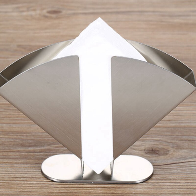 Stainless Steel Napkin Holder Paper Serviette Dispenser Vertical Decorative Tissue Rack Box for Dining Table