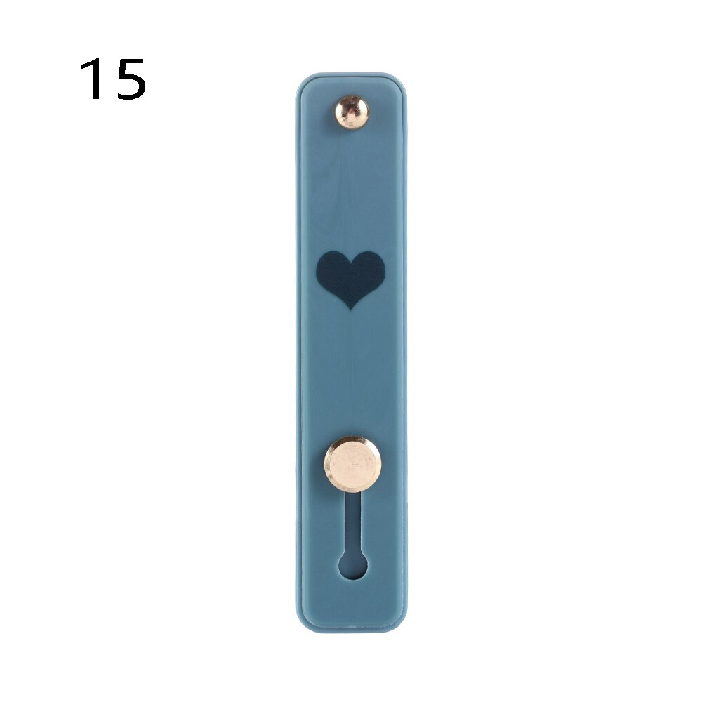 1pc uniwersalny silikonowy uchwyt na telefon palec serdeczny pasek na nadgarstek Push Pull Grip Stretch stojak serce cukierki kolor opaska na rękę uchwyt: 15