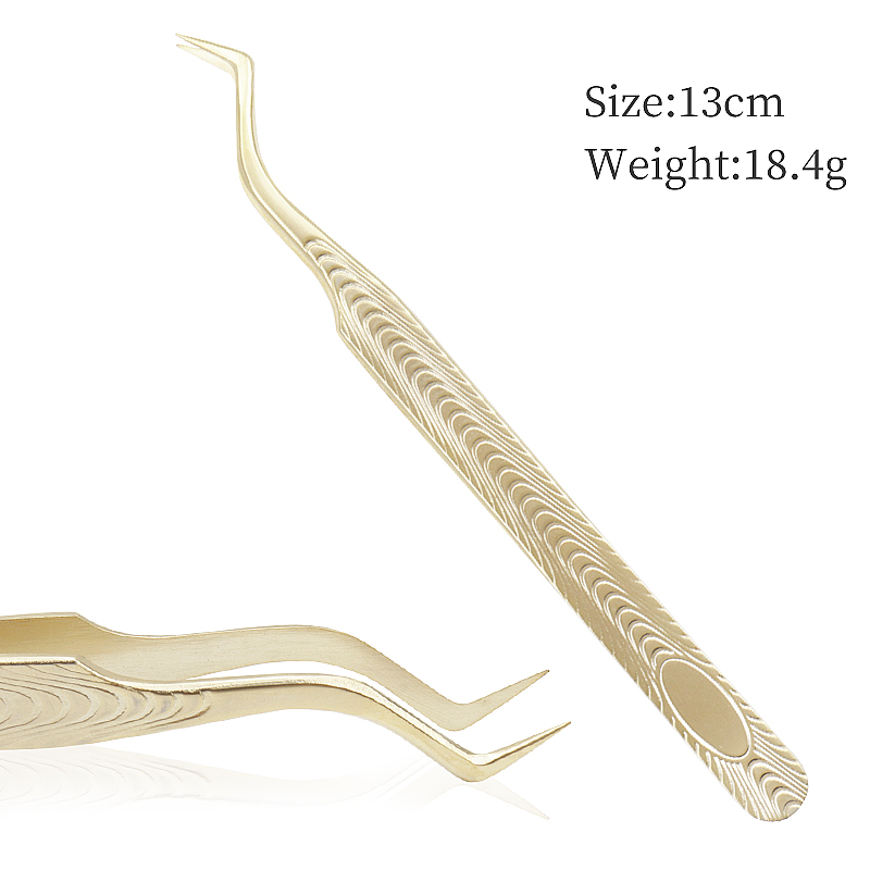 1 pz pinzette per estensione ciglia clip per sopracciglia in acciaio inox decorazioni in oro pinzette antistatiche per ciglia finte forniture per strumenti di trucco: bianca