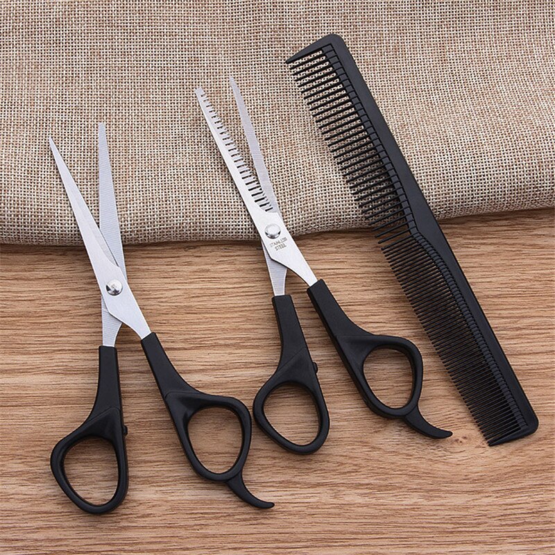 3 Pcs Hair Scissors Salon Cutting Shears Barber Hair Cutting Thinning Hairdressing Set With Comb Hair Styling Tool