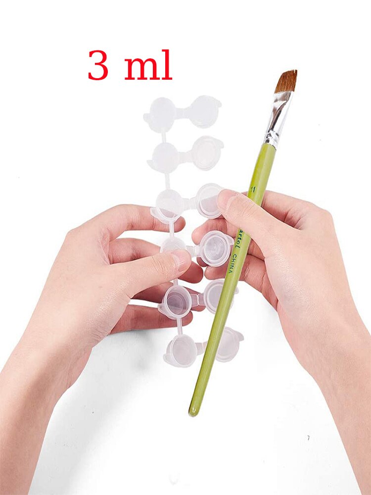 tapb 2/3/5 ml Empty Oil Painting Box Mini Palette Draw Pigment Pots Painting Acrylic Paint Supplies For Drawing: 50 pcs / painting box 3ml