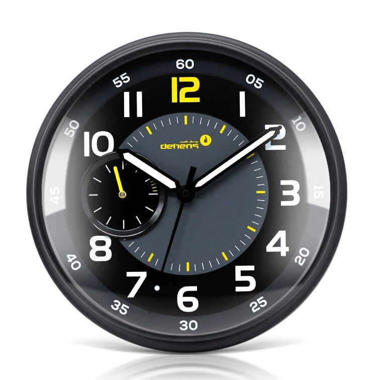 Reloj de pared para el salpicadero, de Metal, barato, para decoración del hogar, dorado, silencioso, para dormitorio, cocina, de cumpleaños: I
