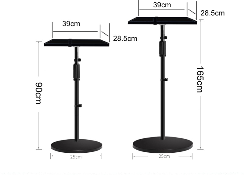 PMA-T3-85160 5KG 850-1650MM universal projector monopod stand laptop floor holder height adjustable with tray 39x28.5cm base