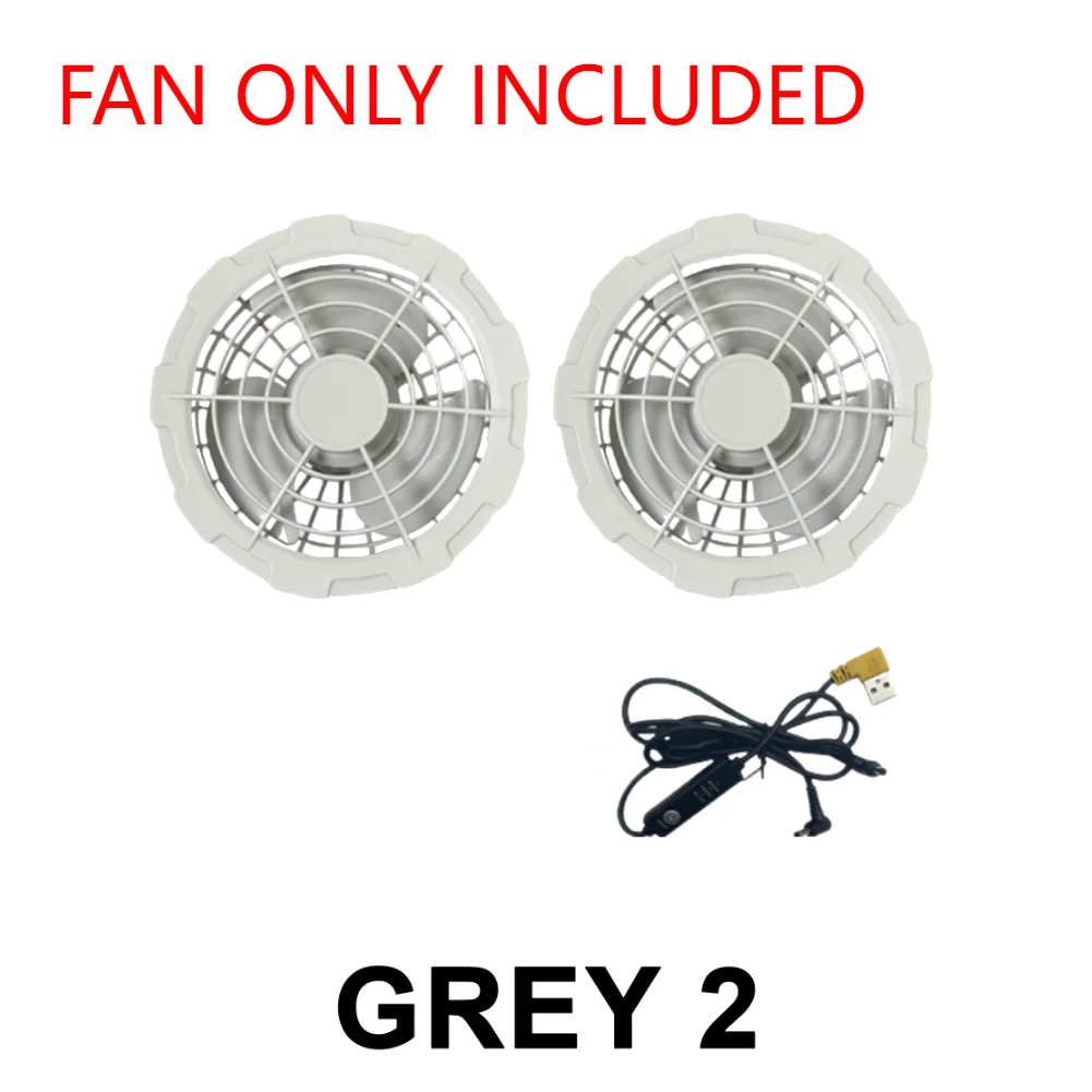 Ventilatorvest, elektrisch koelvest, koelvest met airconditioning, wandelkleding, koelvest voor 13 uur bij hoge temperaturen, visvest: Zilver