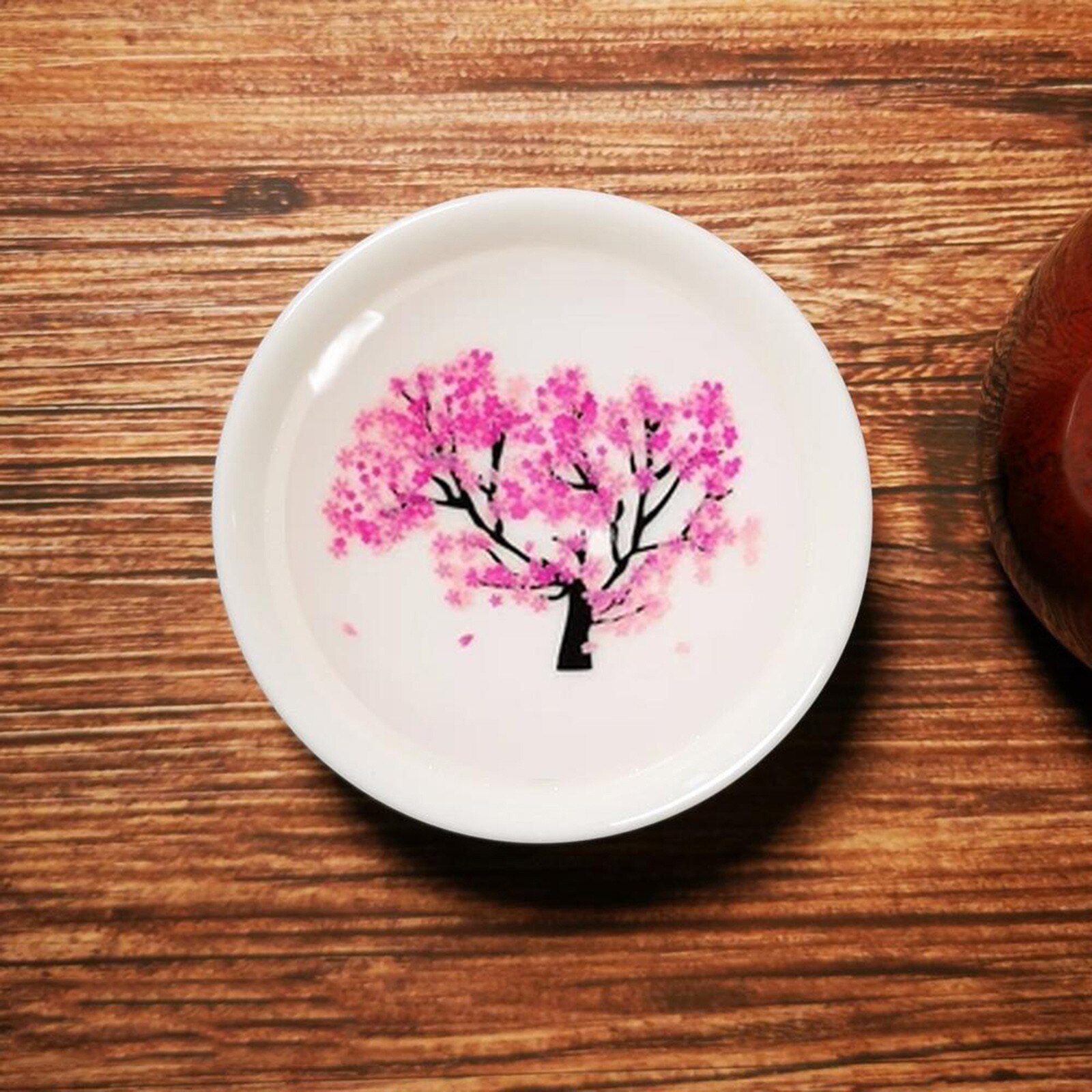 1Pc Afdrukken Bloem Verandert Wanneer Of Koude Kleur Veranderende Keramische Kopje Koffie Kom Twee-Kleur Een stuk Japanse Sake Cup