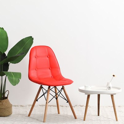 Ins Home Living Stoel Rugleuning Make-Up Kruk Kam Slaapkamer Nail Art Stoel Eenvoudige Luie Bureau Stoelen Кресло Для Отдыха: Red Chair