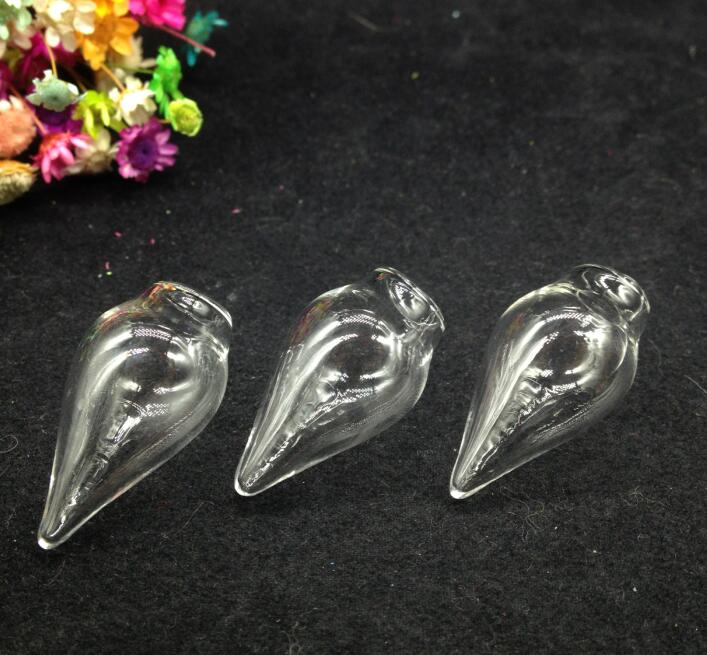 50 stks 30*10mm Transparante waterdruppel vorm glasbol gat diy sieraden charms glas fles glas vial hanger ketting