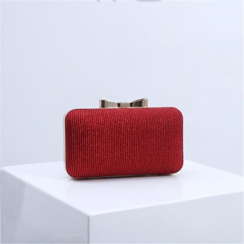 fold evening clutch bags bow bling wedding banquet purse crossbody bags for women dinner bags LXG12