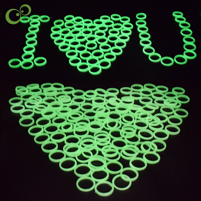 20 stuks sieraden lichtgevende ringen fluorescerende sieraden schattige plastic glow in the dark vinger ringband halloween party wyq