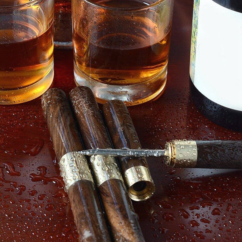 3Pcs Stainless Steel Ice Picks Kitchen Tool Ice Pick with Wooden Handle and Safety Cover for Camping,and Restaurant