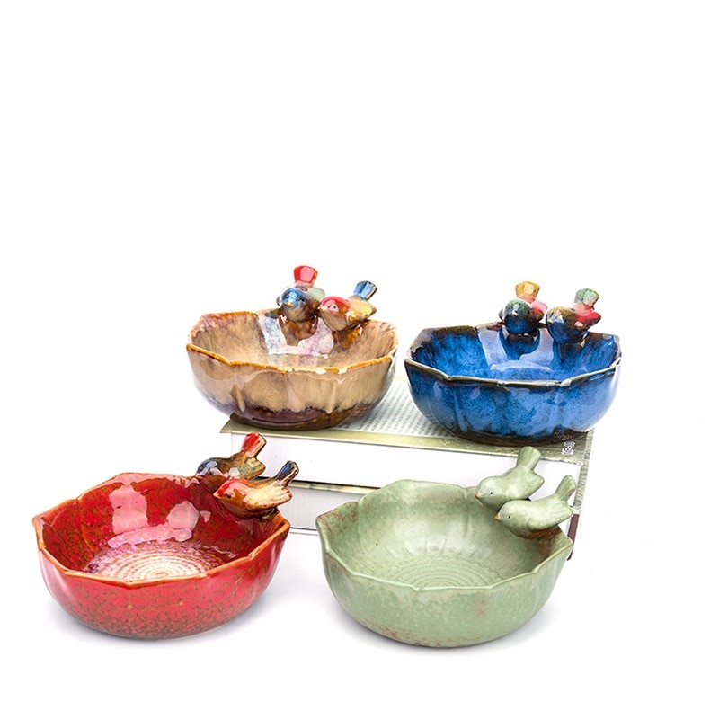 Keramische Dier Ornamenten Decoratieve Bowls Vlezige Bloempot Vogel Feeder Fruit Lade Decoratie Ambachten Snack Snoep Opbergvak