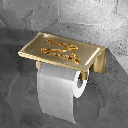 Senlesen Gold pinsel Badezimmer zubehör einstellen Gold Durcheinander Haken Handtuch Schiene Gestell Bar Regal Papier Halfter Zahnbürste Halfter Schlecht: Papier Halter Regal