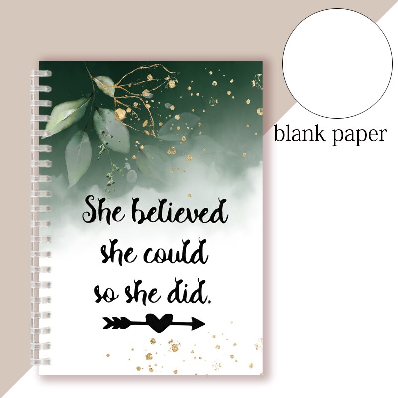 Citation inspirante-elle croyait qu'elle pouvait ainsi qu'elle l'a fait-cahier à spirale carnet de notes Romance bloc-notes pour Couples filles foi