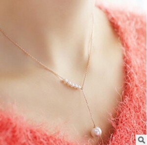 Sweet Accessories Pearl Necklace Women's Accessories Clavicle Fine Chain