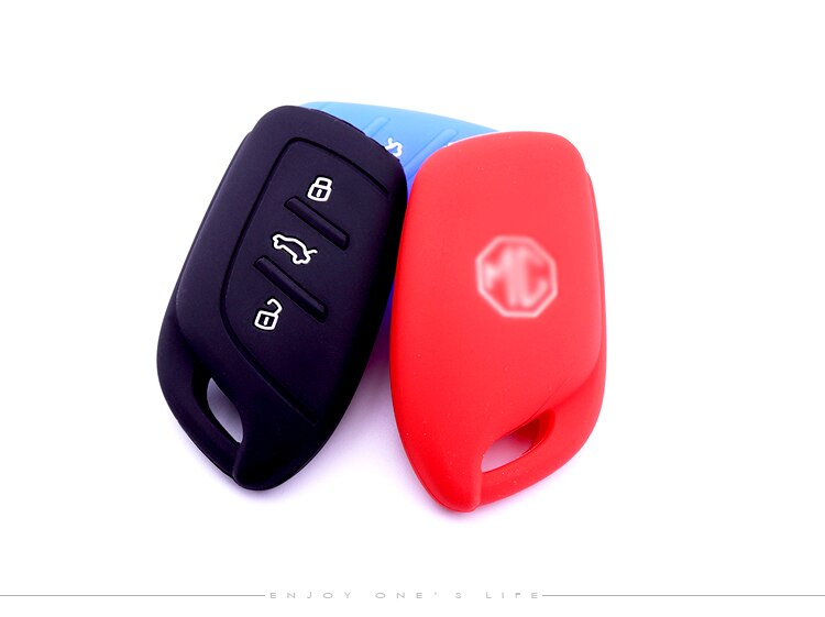 Key Case Voor Car Mg Zs Ev Hs Siliconen Fob Remote Accessoire 3 Knop Houder