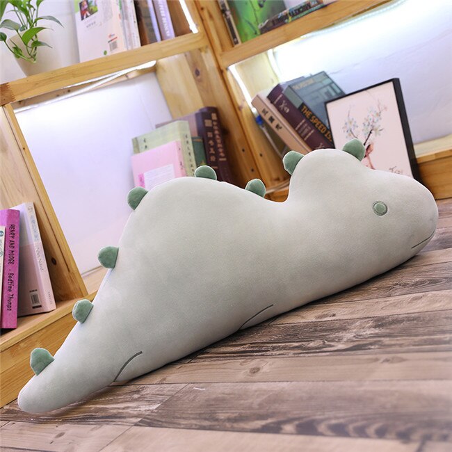 Lange Zachte Dier Cartoon Kussen Kussen Leuke Kat Walvis Dinosaurus Knuffel Gevuld Mooie Unieke Kid Brinquedos: Dark Gray / 60cm