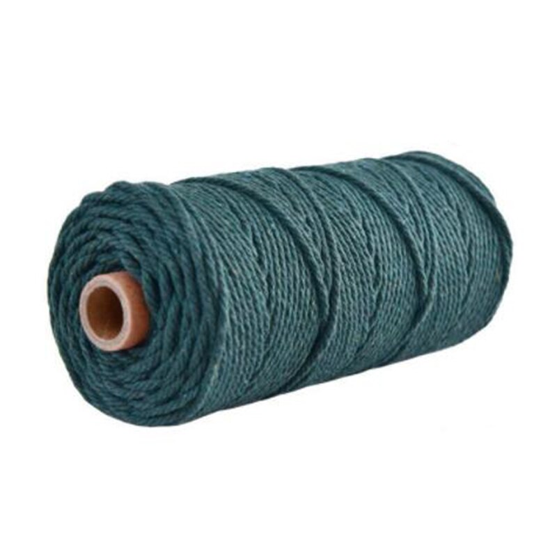 Pure Natural Cotton Rope Color Craft Lace Yarn Rope 100 Meters: Dark Green