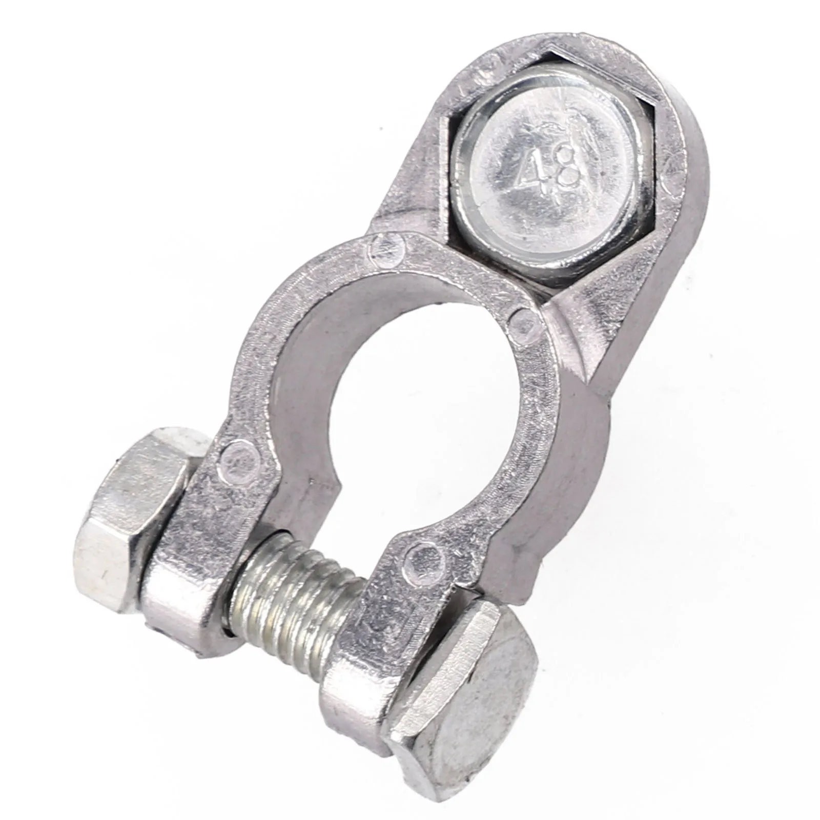 1 Pair Zinc Alloy Battery Terminal Clamp - Positive/Negative Poles Car Screw Connector Durable Terminal