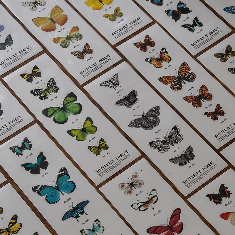 3 Sheets/Bag Vintage Vlinder Specimen Pet Stickers... – Vicedeal